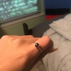 Size 6 Pandora birthday garnet stone ring